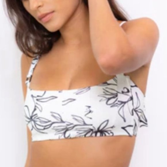 Revel Rey Hunter Bikini Top Noir Floral Size XS - Picture 3 of 4